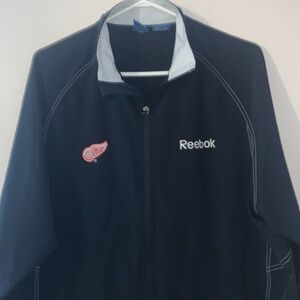 Detroit Red Wings Reebok Center Ice NHL Hockey Mens Full Zip Jacket + Free Gift
